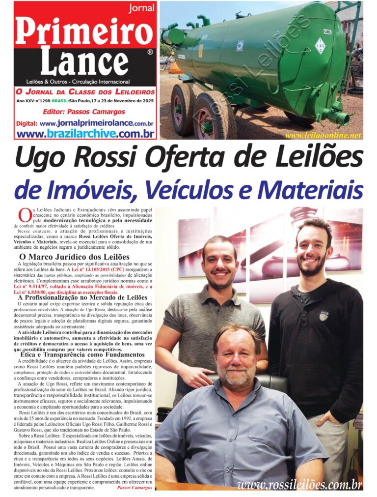 Edição 1298- Jornal Primeiro Lance - Impresso e Digital