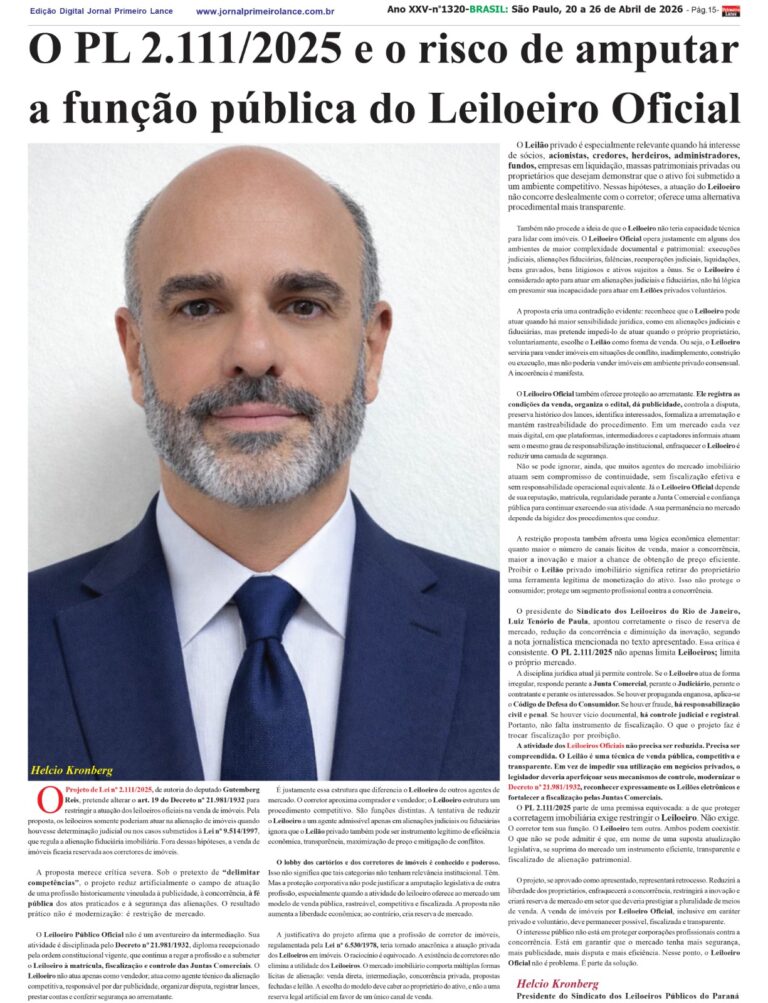 Edição 1320 - Jornal Primeiro Lance - Impresso e Digital